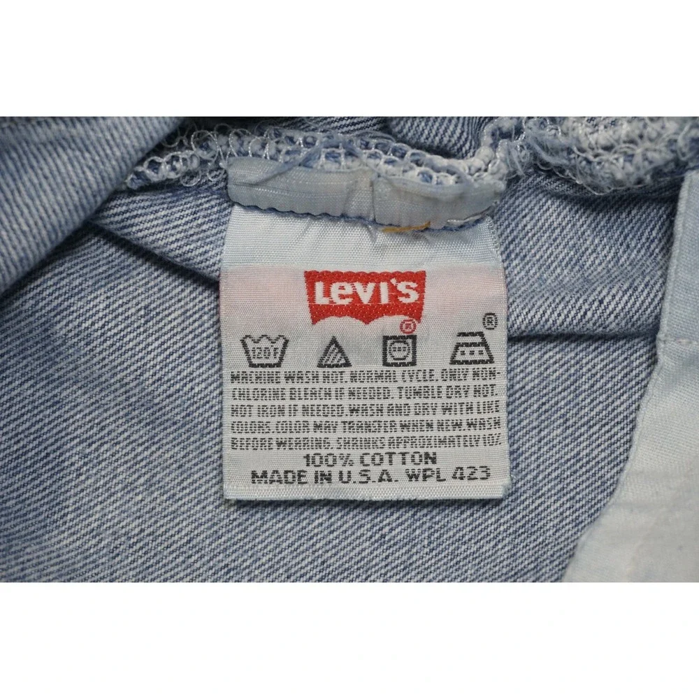 Levi's 501xx W48 L32 Blue Denim Straight Leg Jeans Made In USA Vintage